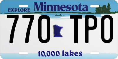 MN license plate 770TPO