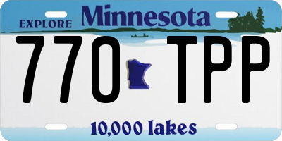 MN license plate 770TPP