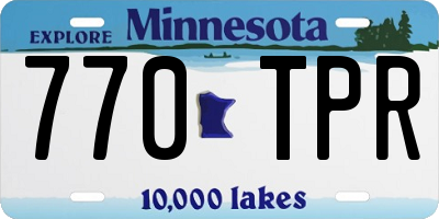 MN license plate 770TPR