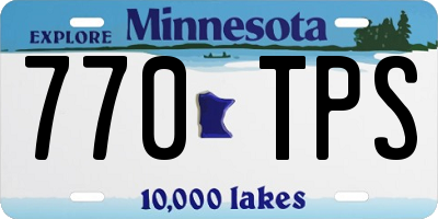 MN license plate 770TPS