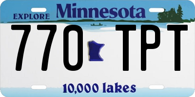 MN license plate 770TPT