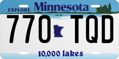 MN license plate 770TQD