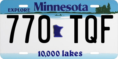 MN license plate 770TQF