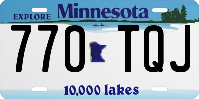 MN license plate 770TQJ