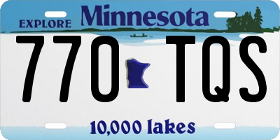 MN license plate 770TQS