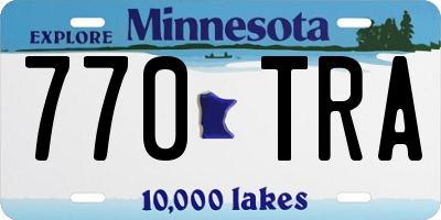 MN license plate 770TRA
