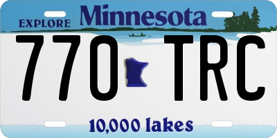 MN license plate 770TRC