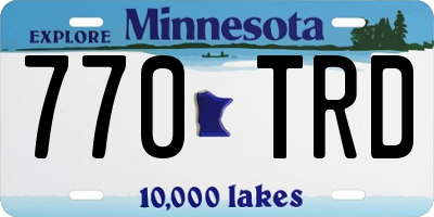 MN license plate 770TRD
