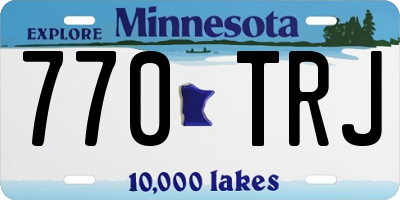 MN license plate 770TRJ