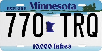MN license plate 770TRQ