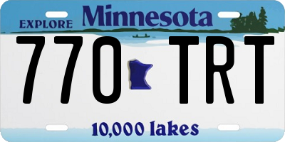 MN license plate 770TRT