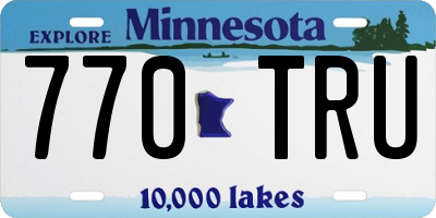 MN license plate 770TRU