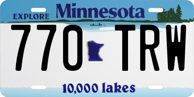 MN license plate 770TRW