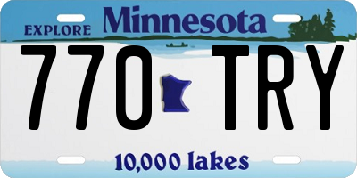 MN license plate 770TRY