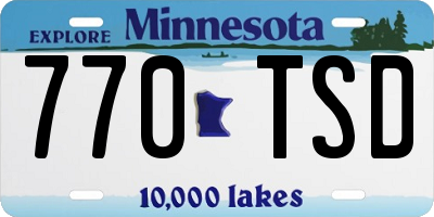 MN license plate 770TSD