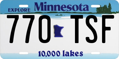 MN license plate 770TSF