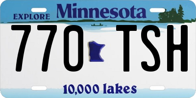 MN license plate 770TSH