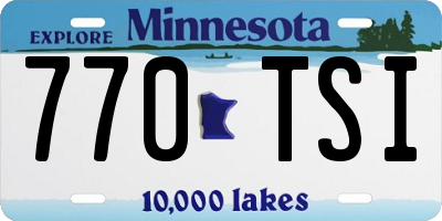 MN license plate 770TSI