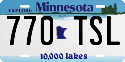MN license plate 770TSL