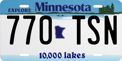 MN license plate 770TSN