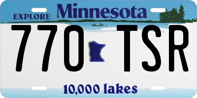 MN license plate 770TSR