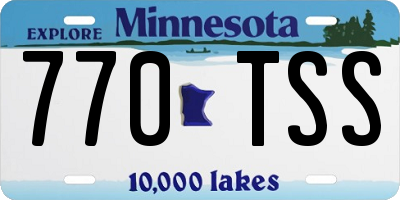 MN license plate 770TSS