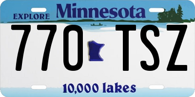 MN license plate 770TSZ