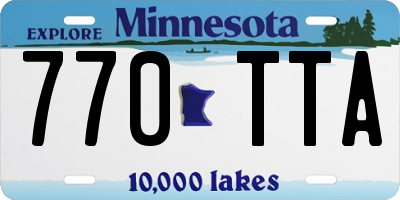 MN license plate 770TTA