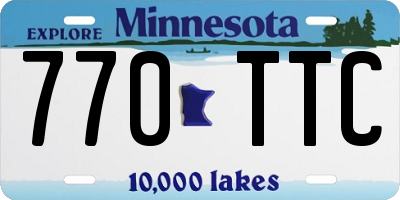MN license plate 770TTC