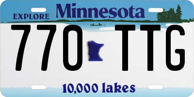 MN license plate 770TTG