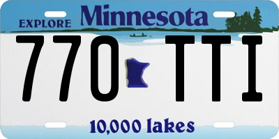 MN license plate 770TTI