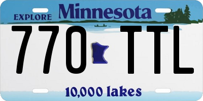 MN license plate 770TTL