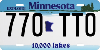 MN license plate 770TTO