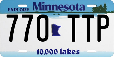 MN license plate 770TTP