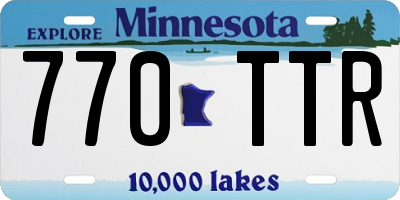 MN license plate 770TTR