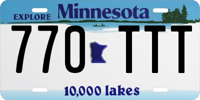 MN license plate 770TTT
