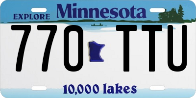 MN license plate 770TTU