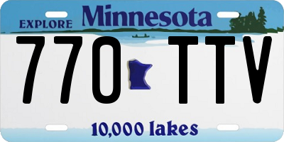 MN license plate 770TTV