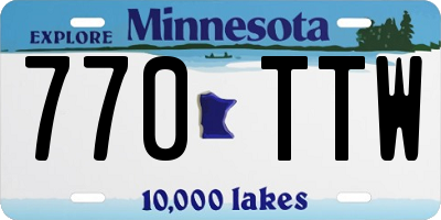MN license plate 770TTW