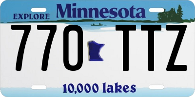 MN license plate 770TTZ