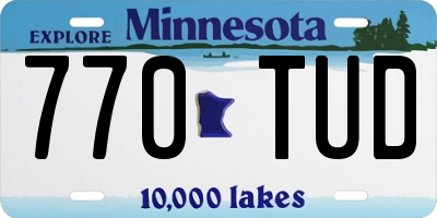 MN license plate 770TUD