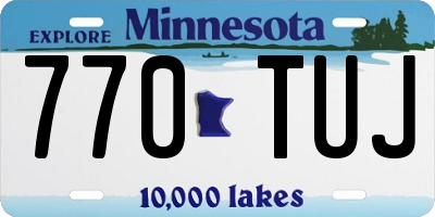 MN license plate 770TUJ