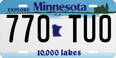 MN license plate 770TUO