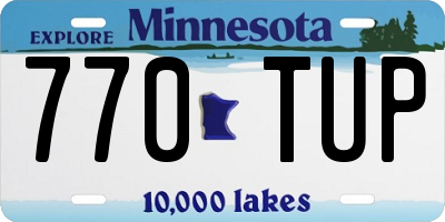 MN license plate 770TUP