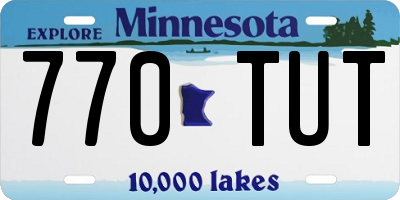 MN license plate 770TUT