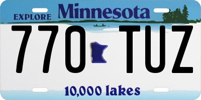 MN license plate 770TUZ