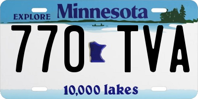 MN license plate 770TVA