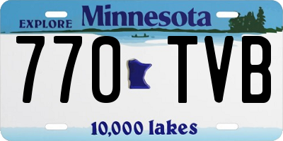 MN license plate 770TVB