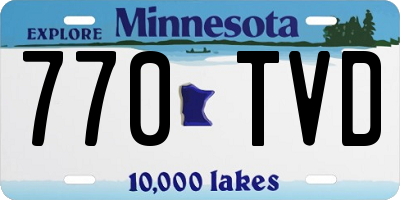 MN license plate 770TVD