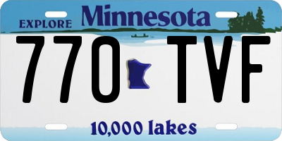MN license plate 770TVF